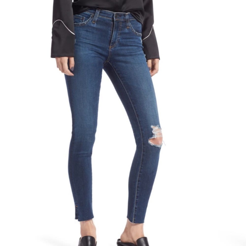 AG “The legging Ripped Ankle Skinny Jeans” Sz 26